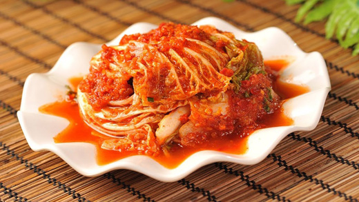 Món kim chi của Hàn Quốc với lượng ớt khá nhiều